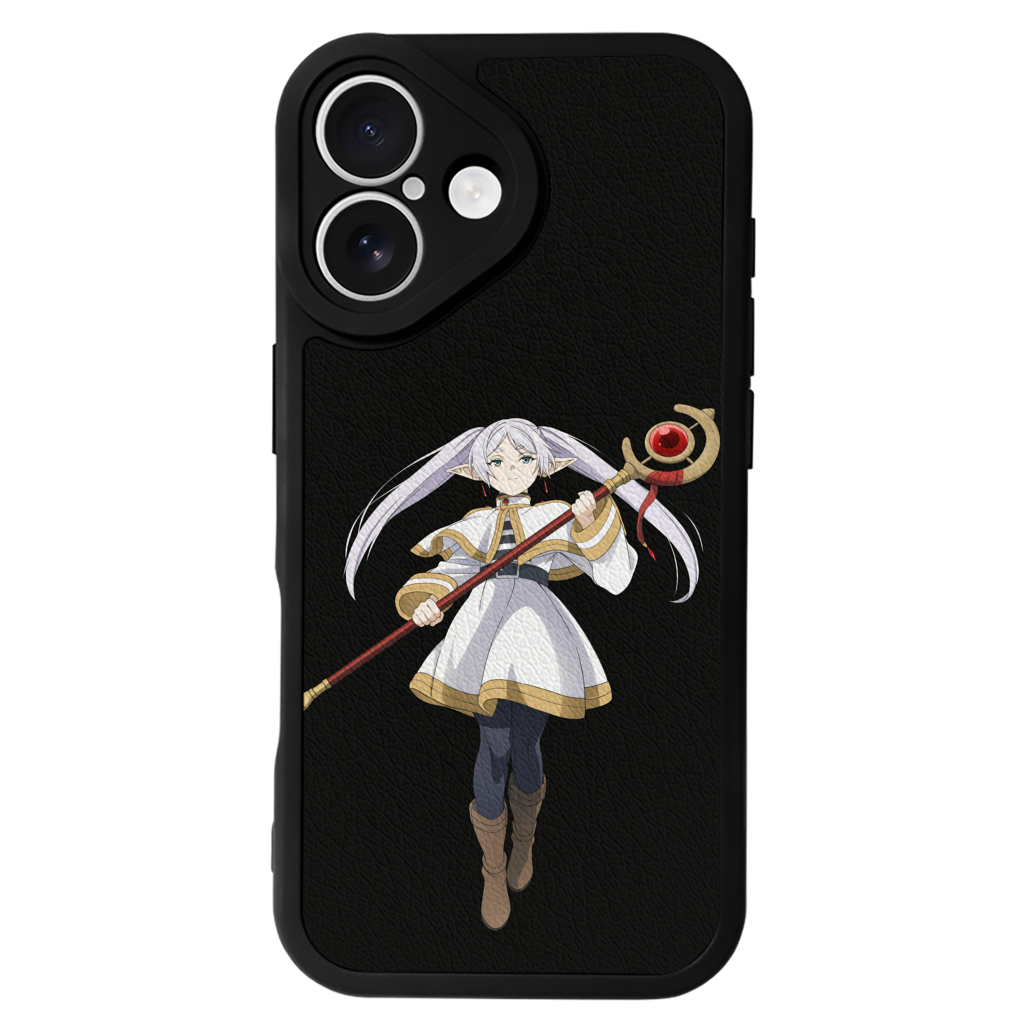 （画像用） 葬送のフリーレン Frieren 【iPhone 16シリーズ対応】シリコンスマホケース（レザー調） 材質：シリコン